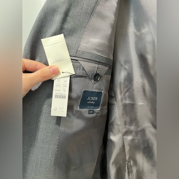J. Crew Ludlow Slim-fit Suit Jacket Double Vent Loro Piana Wool Charcoal 44R NEW - Picture 12 of 17